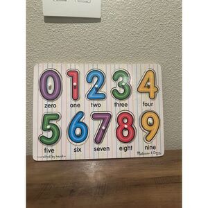 Melissa & Doug Peg Wood Number Puzzle